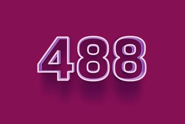 Número 488 Está Aislado Fondo Púrpura Para Oferta Única Compra —  Fotos de Stock