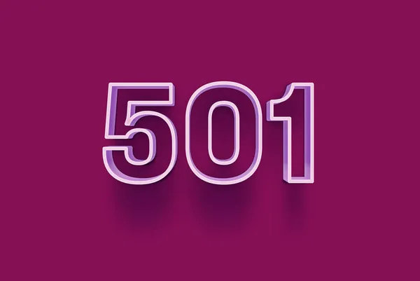 Número 501 Está Aislado Fondo Púrpura Para Oferta Única Venta — Foto de Stock