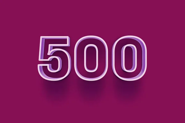 Numero 500 Isolato Sfondo Viola Tuo Poster Vendita Unico Sconto — Foto Stock