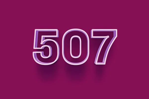 Numéro 507 Est Isolé Sur Fond Violet Pour Votre Vente — Photo