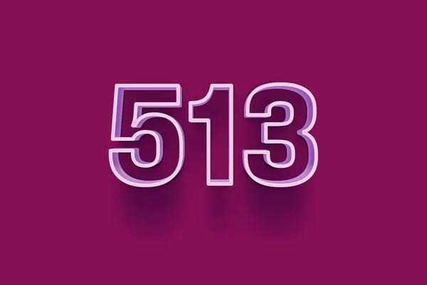 Numéro 513 Est Isolé Sur Fond Violet Pour Votre Vente — Photo