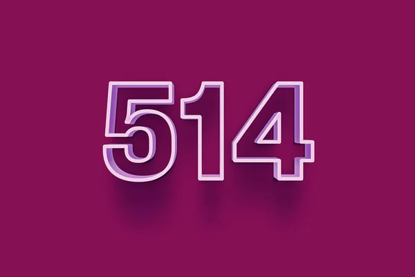 Número 514 Está Aislado Fondo Púrpura Para Oferta Única Venta —  Fotos de Stock