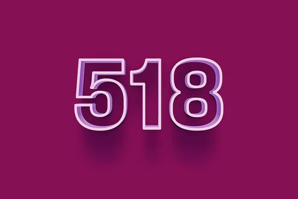 Numéro 518 Est Isolé Sur Fond Violet Pour Votre Vente — Photo