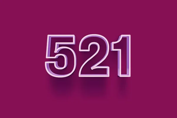 Numer 521 Jest Izolowany Fioletowym Tle Dla Unikalnej Sprzedaży Plakat — Zdjęcie stockowe