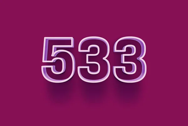3D番号533は ユニークな販売ポスタープロモーション割引特別販売ショッピングオファー バナー広告ラベル クリスマスを楽しむ クーポンなどのクリスマス販売の紫色の背景に隔離されています — ストック写真