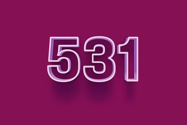 Número 531 Está Aislado Fondo Púrpura Para Oferta Única Venta — Foto de Stock