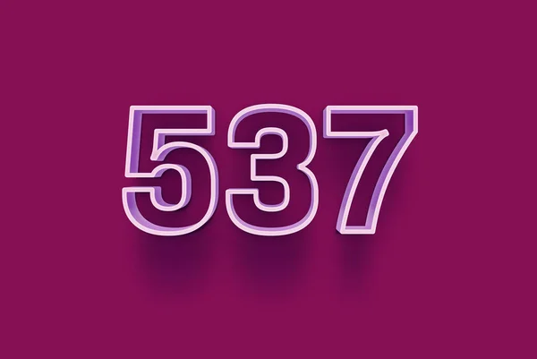 Numéro 537 Est Isolé Sur Fond Violet Pour Votre Vente — Photo