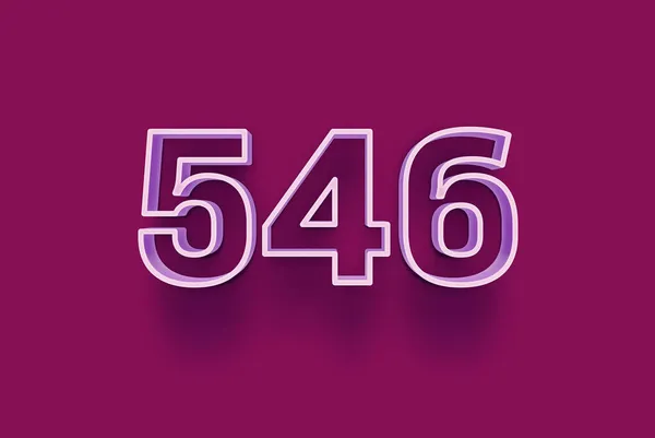 Número 546 Está Aislado Fondo Púrpura Para Oferta Única Venta — Foto de Stock