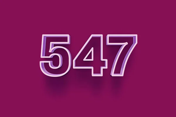Numéro 547 Est Isolé Sur Fond Violet Pour Votre Vente — Photo