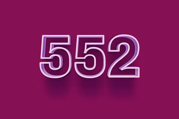 Numer 552 Jest Izolowany Fioletowym Tle Dla Unikalnej Sprzedaży Plakat — Zdjęcie stockowe