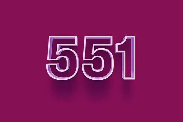 Numéro 551 Est Isolé Sur Fond Violet Pour Votre Vente — Photo