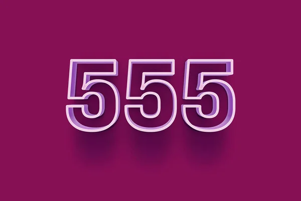 Číslo 555 Izolován Fialovém Pozadí Pro Vaše Jedinečné Prodejní Plakát — Stock fotografie