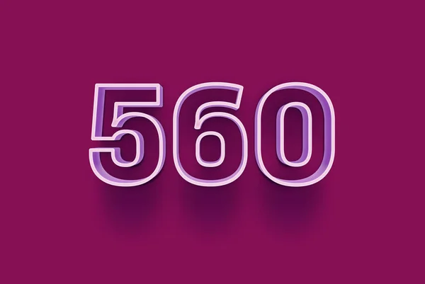 Nummer 560 Ist Auf Lila Hintergrund Für Ihre Einzigartige Verkaufsplakat — Stockfoto