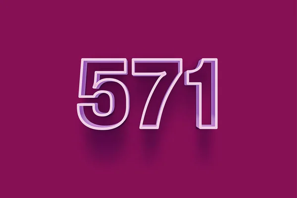 Номер 571 Изолирован Фиолетовом Фоне Вашего Уникального Рекламного Плаката Скидка — стоковое фото