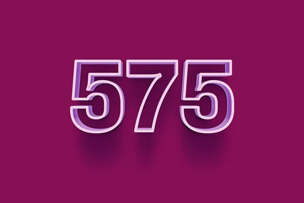 Numer 575 Jest Odizolowany Fioletowym Tle Dla Unikalnej Sprzedaży Plakat — Zdjęcie stockowe