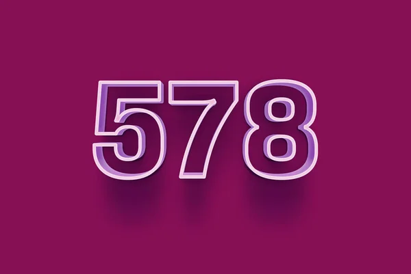 Номер 578 Изолирован Фиолетовом Фоне Вашего Уникального Рекламного Плаката Скидка — стоковое фото