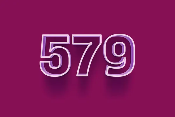 Номер 579 Изолирован Фиолетовом Фоне Вашего Уникального Рекламного Плаката Скидка — стоковое фото