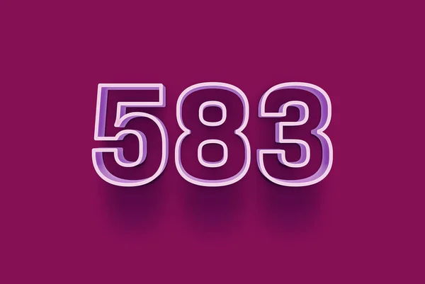 Номер 583 Изолирован Фиолетовом Фоне Вашего Уникального Рекламного Плаката Скидка — стоковое фото