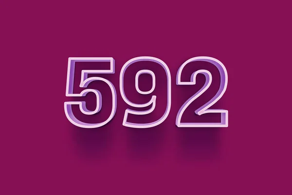 3D番号592は あなたのユニークな販売ポスタープロモーション割引特別販売ショッピングオファー バナー広告ラベル クリスマスをお楽しみくださいタグ クーポンなどのクリスマスの販売をオフ紫の背景に隔離されています — ストック写真