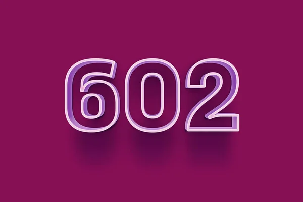 Número 602 Está Aislado Fondo Púrpura Para Oferta Única Compra — Foto de Stock
