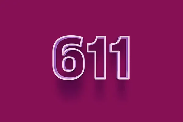 Numéro 611 Est Isolé Sur Fond Violet Pour Votre Vente — Photo