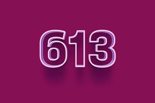 Номер 613 Ізольований Фіолетовому Фоні Вашої Унікальної Промо Знижки Промо — стокове фото