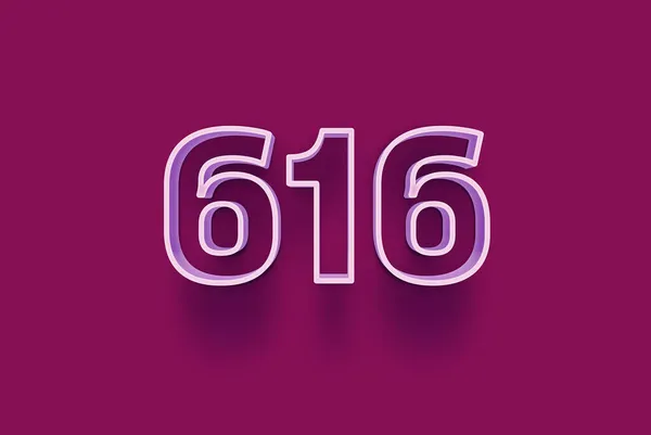 Number 616 Isolated Purple Background Your Unique Selling Poster Promo — Stock Photo, Image