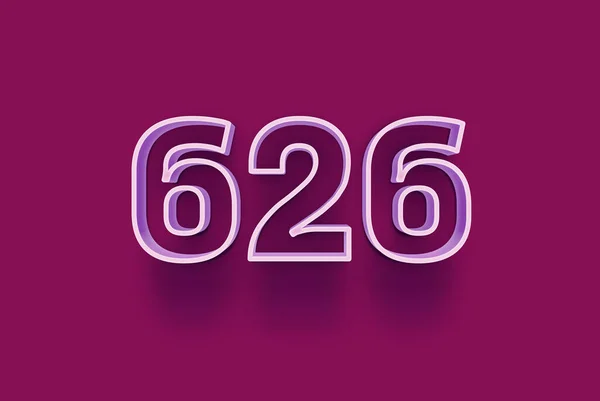 Номер 626 Изолирован Фиолетовом Фоне Вашего Уникального Рекламного Плаката Промо — стоковое фото