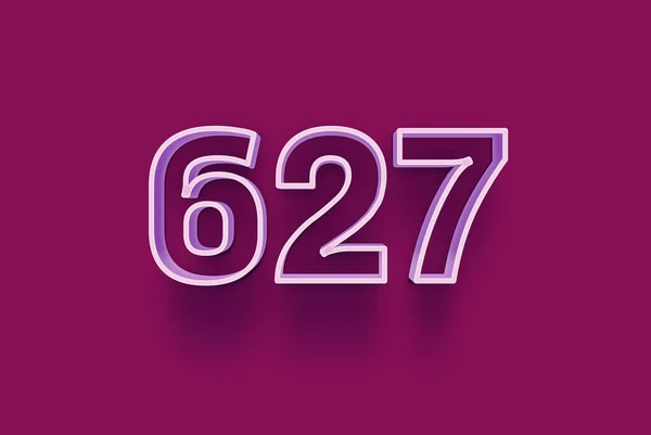 Номер 627 Изолирован Фиолетовом Фоне Вашего Уникального Рекламного Плаката Промо — стоковое фото