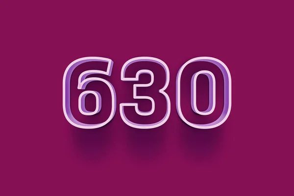 Numer 630 Jest Izolowany Fioletowym Tle Dla Unikalnej Sprzedaży Plakat — Zdjęcie stockowe