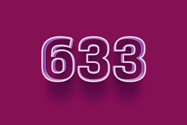 Numer 633 Jest Izolowany Fioletowym Tle Dla Unikalnej Sprzedaży Plakat — Zdjęcie stockowe