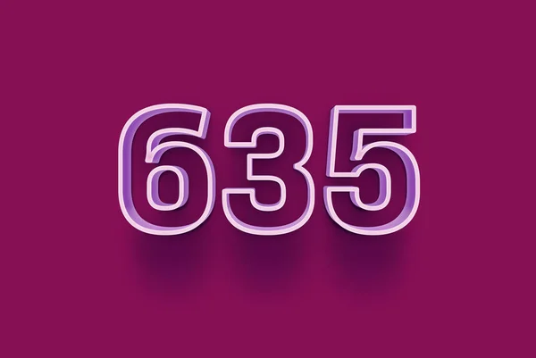 Numéro 635 Est Isolé Sur Fond Violet Pour Votre Vente — Photo