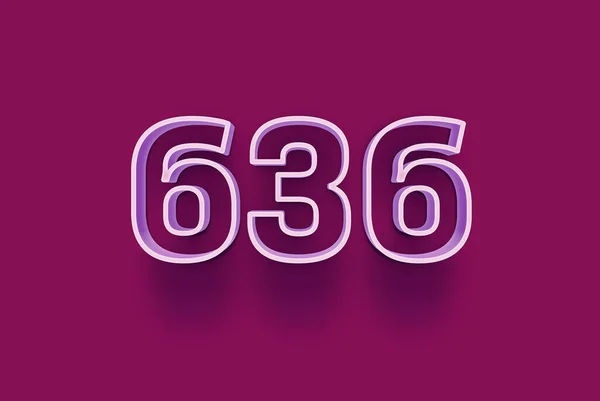 Nummer 636 Ist Isoliert Auf Lila Hintergrund Für Ihre Einzigartigen — Stockfoto