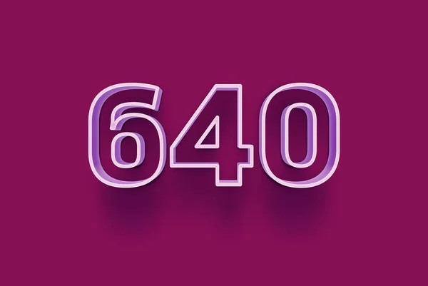 Number 640 Isolated Purple Background Your Unique Selling Poster Promo — Stock Photo, Image
