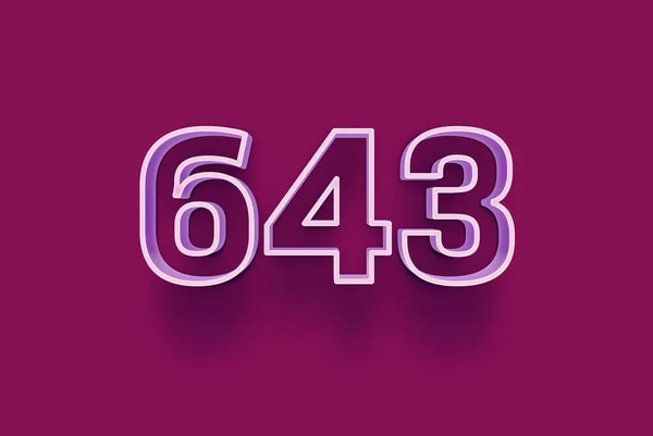 Number 643 Isolated Purple Background Your Unique Selling Poster Promo — Stock Photo, Image