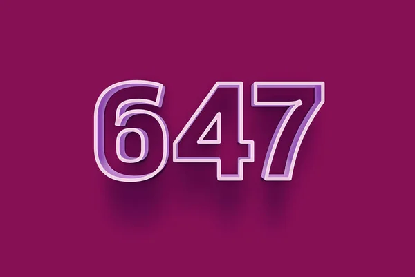 Number 647 Isolated Purple Background Your Unique Selling Poster Promo — Stock Photo, Image