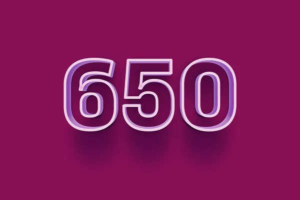 Номер 650 Изолирован Фиолетовом Фоне Вашего Уникального Рекламного Плаката Скидка — стоковое фото