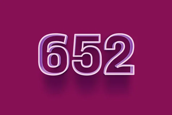 Numéro 652 Est Isolé Sur Fond Violet Pour Votre Vente — Photo