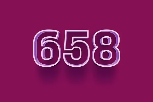 Number 658 Isolated Purple Background Your Unique Selling Poster Promo — Stock Photo, Image