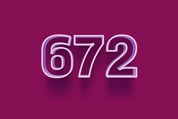 3D番号672はあなたのユニークな販売ポスタープロモーション割引特別販売ショッピングオファー バナー広告ラベルのための紫の背景に隔離されている クリスマスをお楽しみくださいタグ クーポンなど — ストック写真
