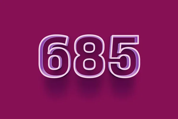 Nummer 685 Ist Isoliert Auf Lila Hintergrund Für Ihre Einzigartigen — Stockfoto