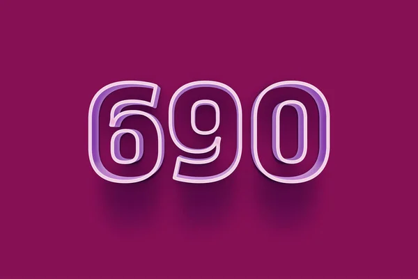 Numero 690 Isolato Sfondo Viola Tuo Poster Vendita Unico Sconto — Foto Stock