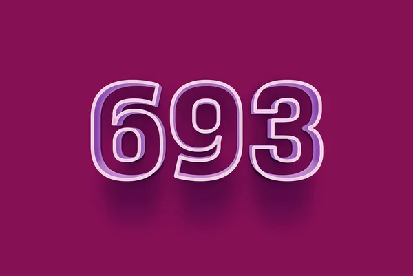 Numéro 693 Est Isolé Sur Fond Violet Pour Votre Vente — Photo