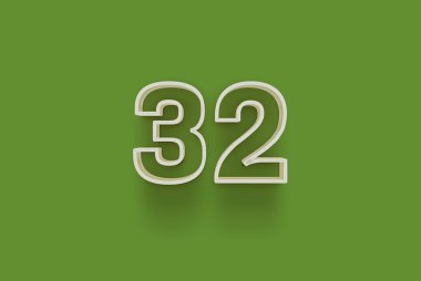  3D numara yeşil arka planda özel indirimli poster indirimli alışveriş teklifiniz, afiş reklamları etiketiniz, Noel 'in tadını çıkarın, indirimli Xmas indirimi, kupon ve daha fazlası için izole edilmiştir..