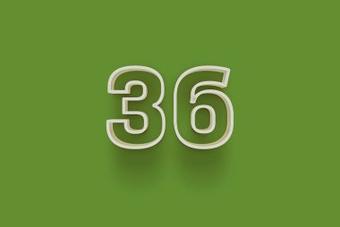  3D numara yeşil arka planda. Benzersiz indirimli poster indirimi için özel satış teklifi, afiş reklamları etiketi, Noel 'in tadını çıkarın, indirimli Xmas indirimi, kupon ve daha fazlası..