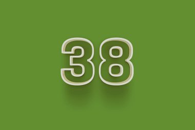  3D numara, yeşil arka planda özel indirimli poster indirimli alışveriş teklifiniz, afiş reklamları etiketiniz, Noel 'in tadını çıkarın, indirimli Xmas indirimi, kupon ve daha fazlası için izole edilmiştir..