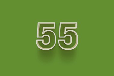  3D numara, yeşil arka planda. Benzersiz indirimli poster indirimi için özel satış teklifi, afiş reklamları etiketi, Noel 'in tadını çıkarın, Xmas indirimi, kupon ve daha fazlası..