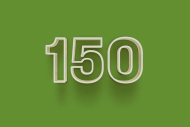  3D numara, yeşil arka planda. Benzersiz indirimli poster indirimi için özel satış teklifi, afiş reklamları etiketi, Noel 'in tadını çıkarın, indirimli Noel indirimi, kupon ve daha fazlası..