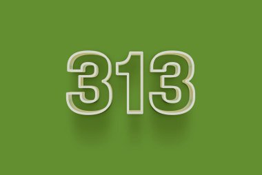  313 numara yeşil arka planda indirimli poster indirimi için özel satış teklifi, afiş reklamları etiketi, Noel 'in tadını çıkarın, indirimli Noel indirimi, kupon ve daha fazlası için izole edilmiştir..