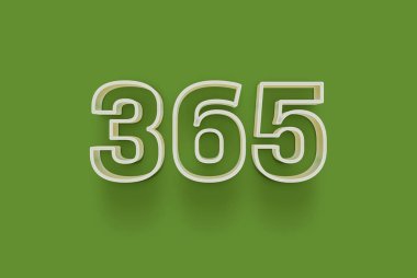  365 numara yeşil arka planda. Benzersiz indirimli poster indirimi için özel satış teklifi, afiş reklamları etiketi, afiş etiketi, Noel indirimi, indirim kuponu ve daha fazlası için..